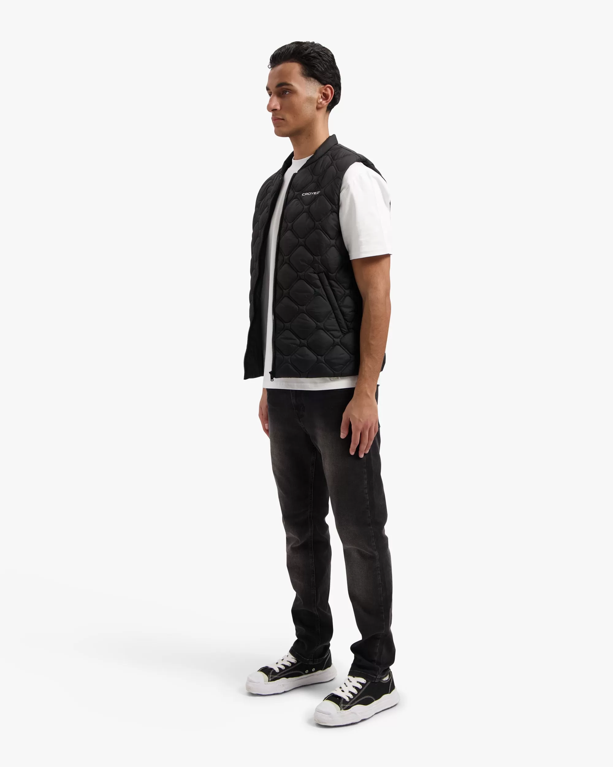 CROYEZ QUILTED VEST - VINTAGE BLACK