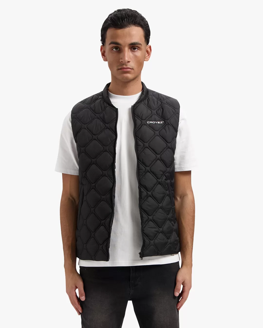 CROYEZ QUILTED VEST - VINTAGE BLACK