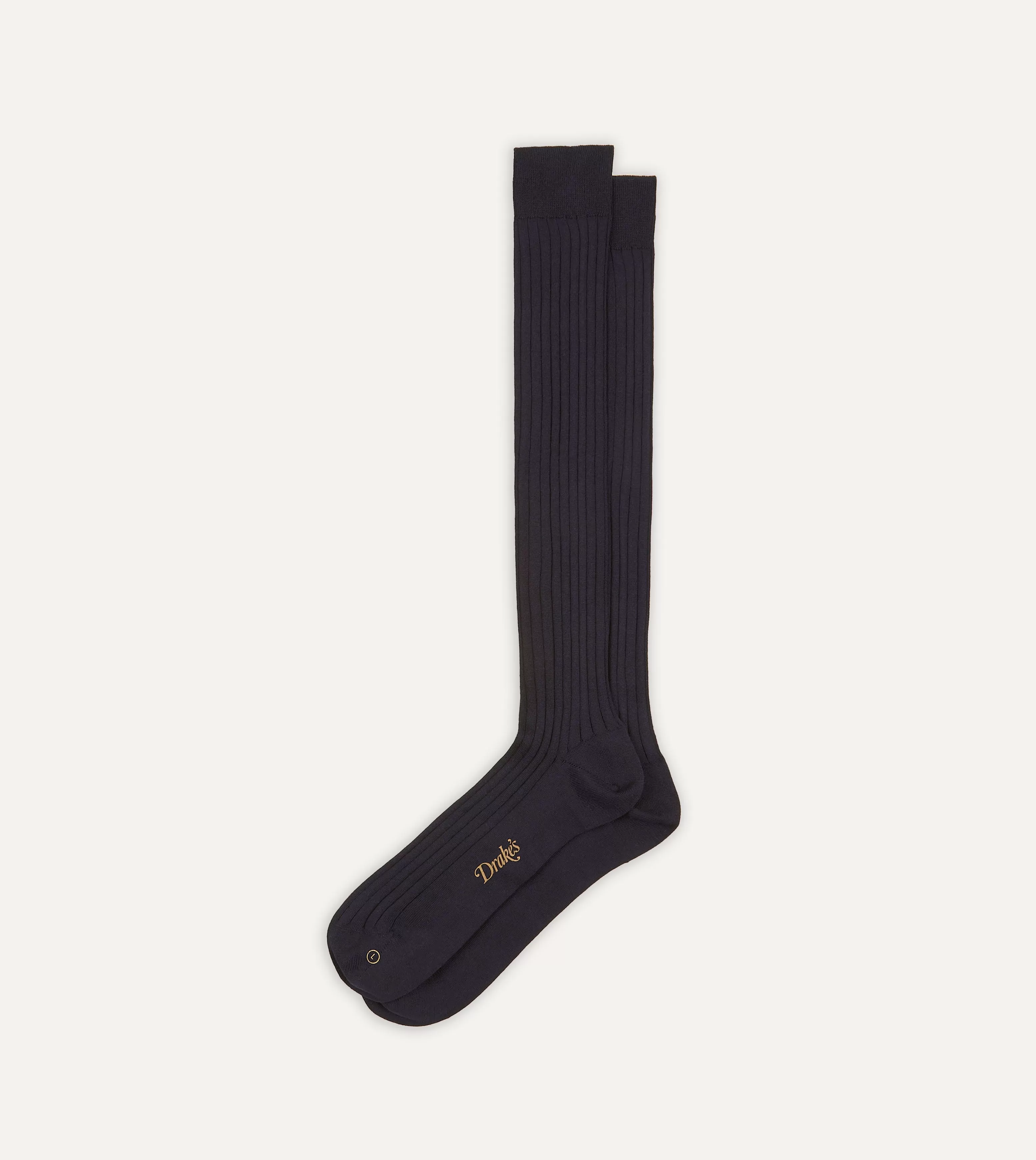 Dark Navy Cotton Over-the-Calf Socks