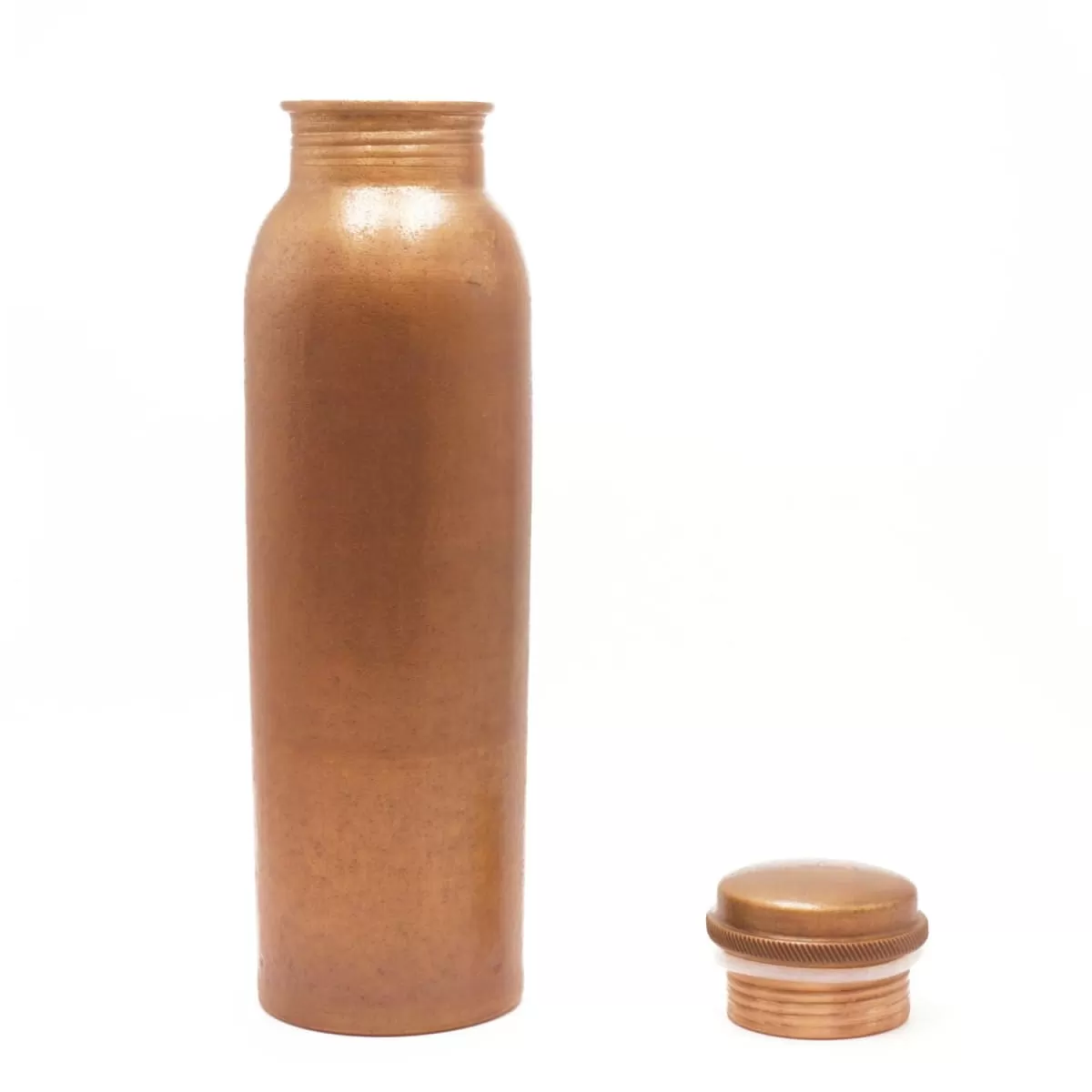 De Kulture Handamade Vintage Pure Copper Water Bottle With Cap, 2.75 x 10 Inches (DH)