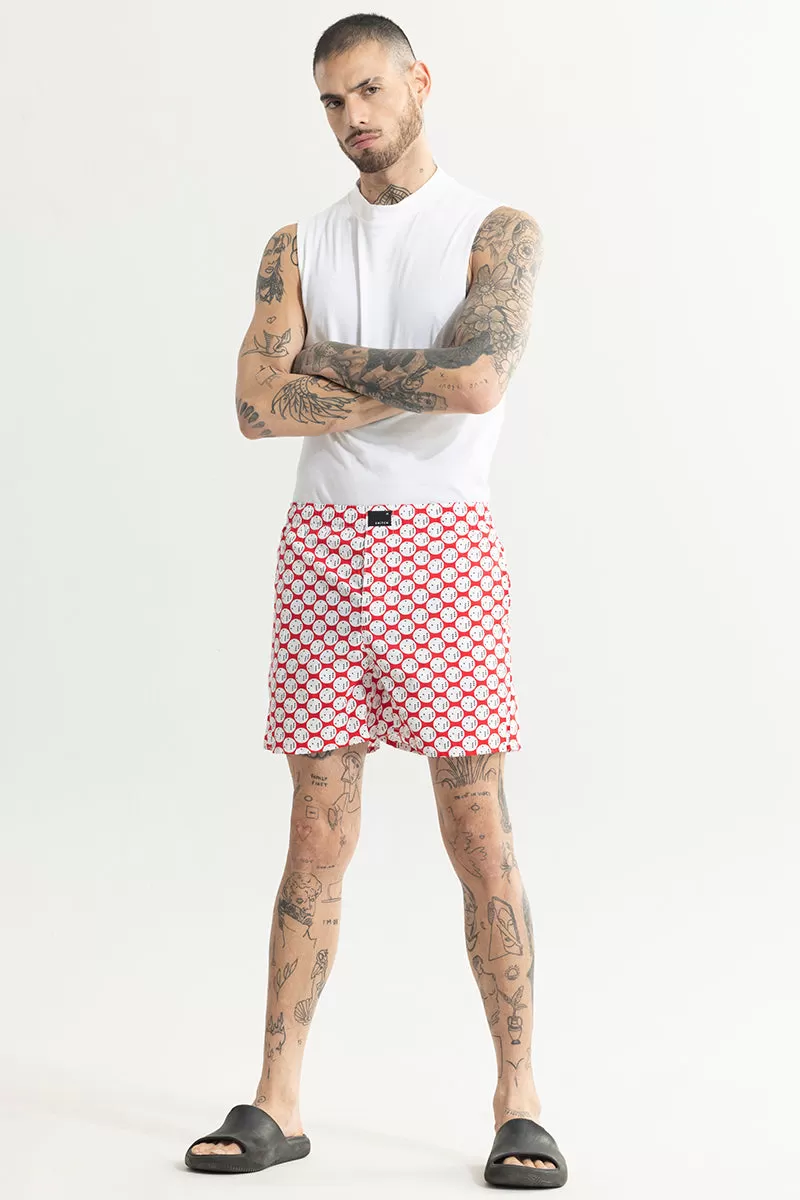 Dice Print Red Boxer