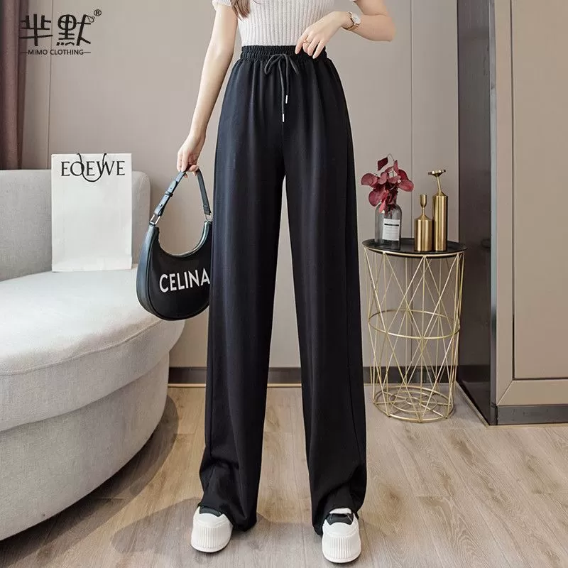 Drawstring Wide Leg Sweatpants dd13