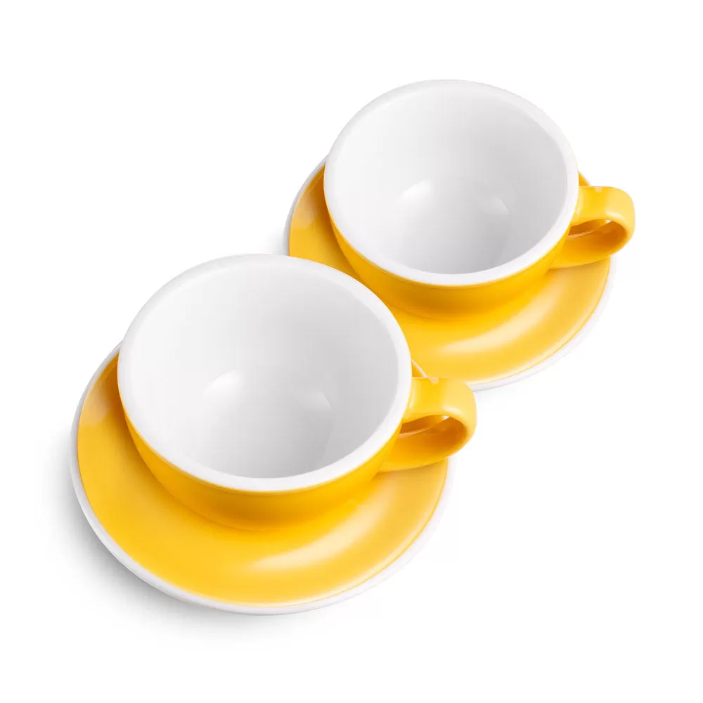 Egg Style Cappuccino Cup & Saucer (6.7oz/200ml) - Set of 2