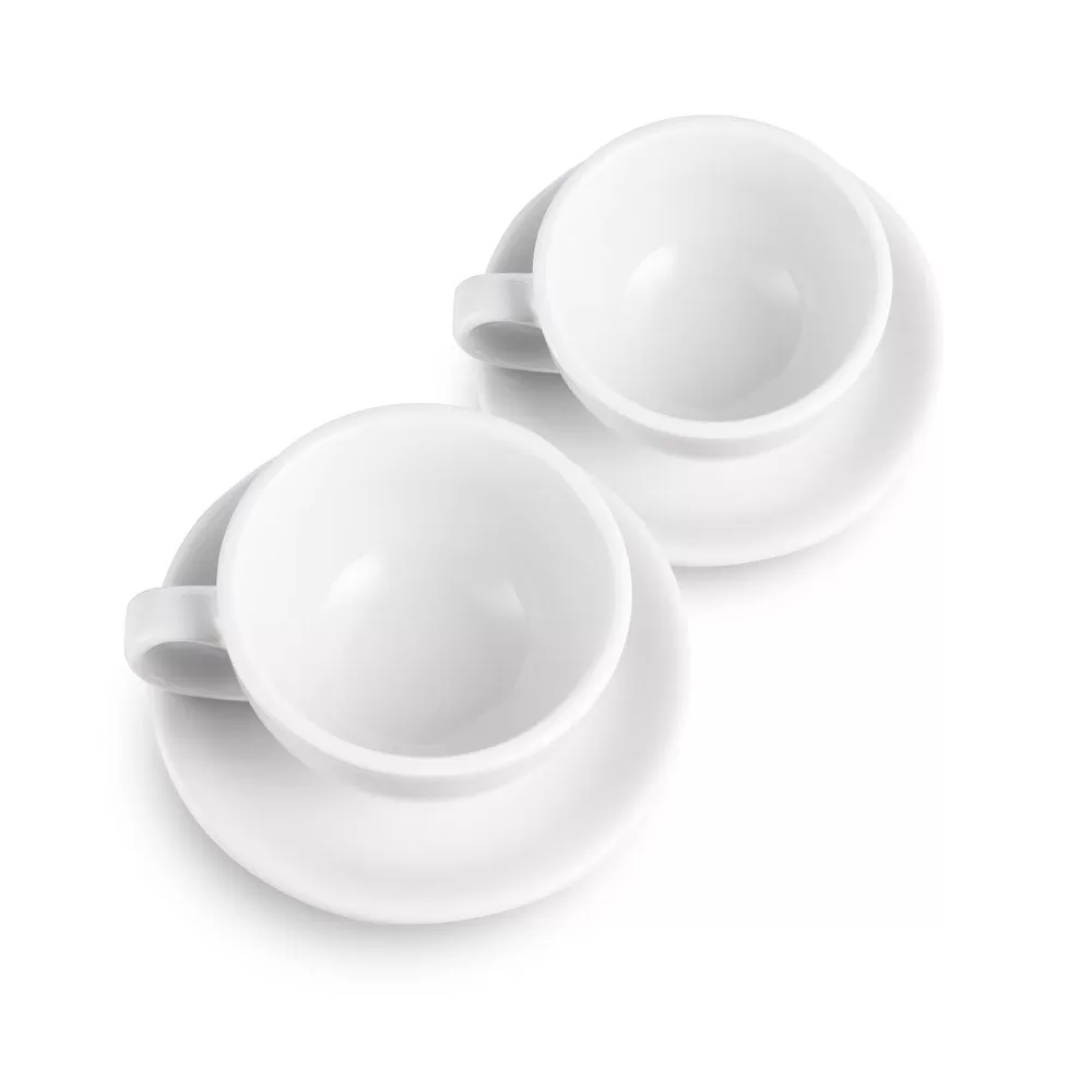 Egg Style Cappuccino Cup & Saucer (6.7oz/200ml) - Set of 2