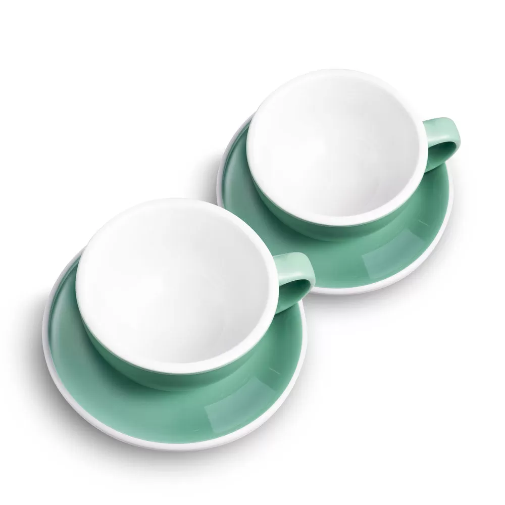 Egg Style Cappuccino Cup & Saucer (6.7oz/200ml) - Set of 2