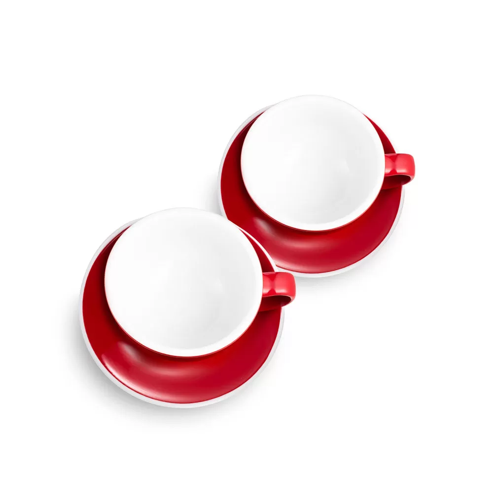 Egg Style Cappuccino Cup & Saucer (6.7oz/200ml) - Set of 2