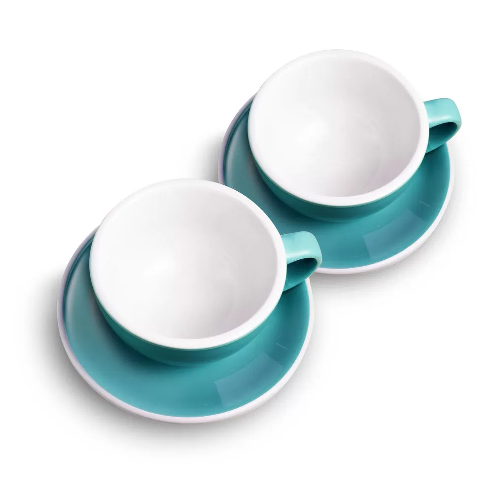 Egg Style Cappuccino Cup & Saucer (6.7oz/200ml) - Set of 2