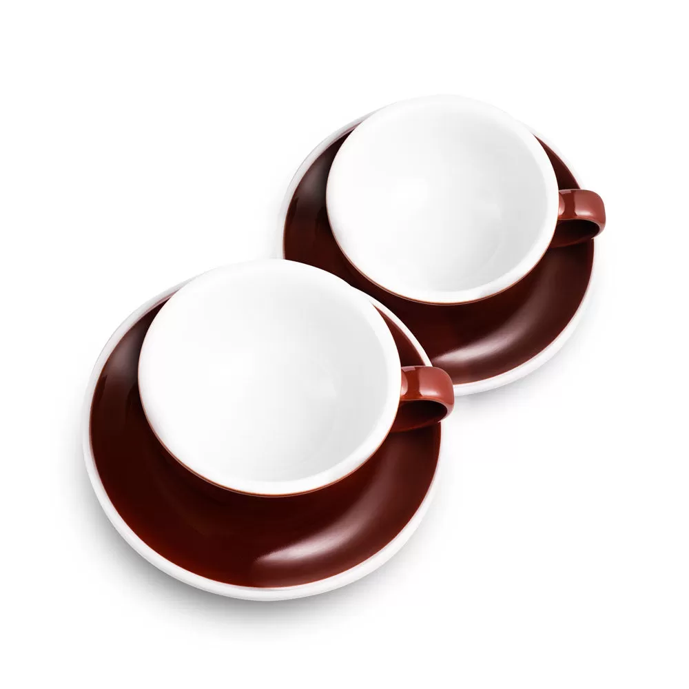 Egg Style Cappuccino Cup & Saucer (6.7oz/200ml) - Set of 2