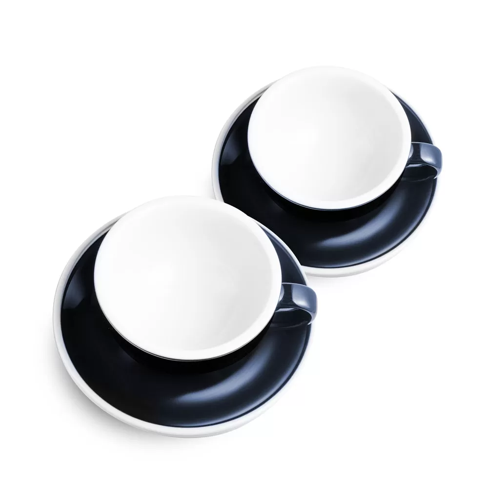 Egg Style Cappuccino Cup & Saucer (6.7oz/200ml) - Set of 2