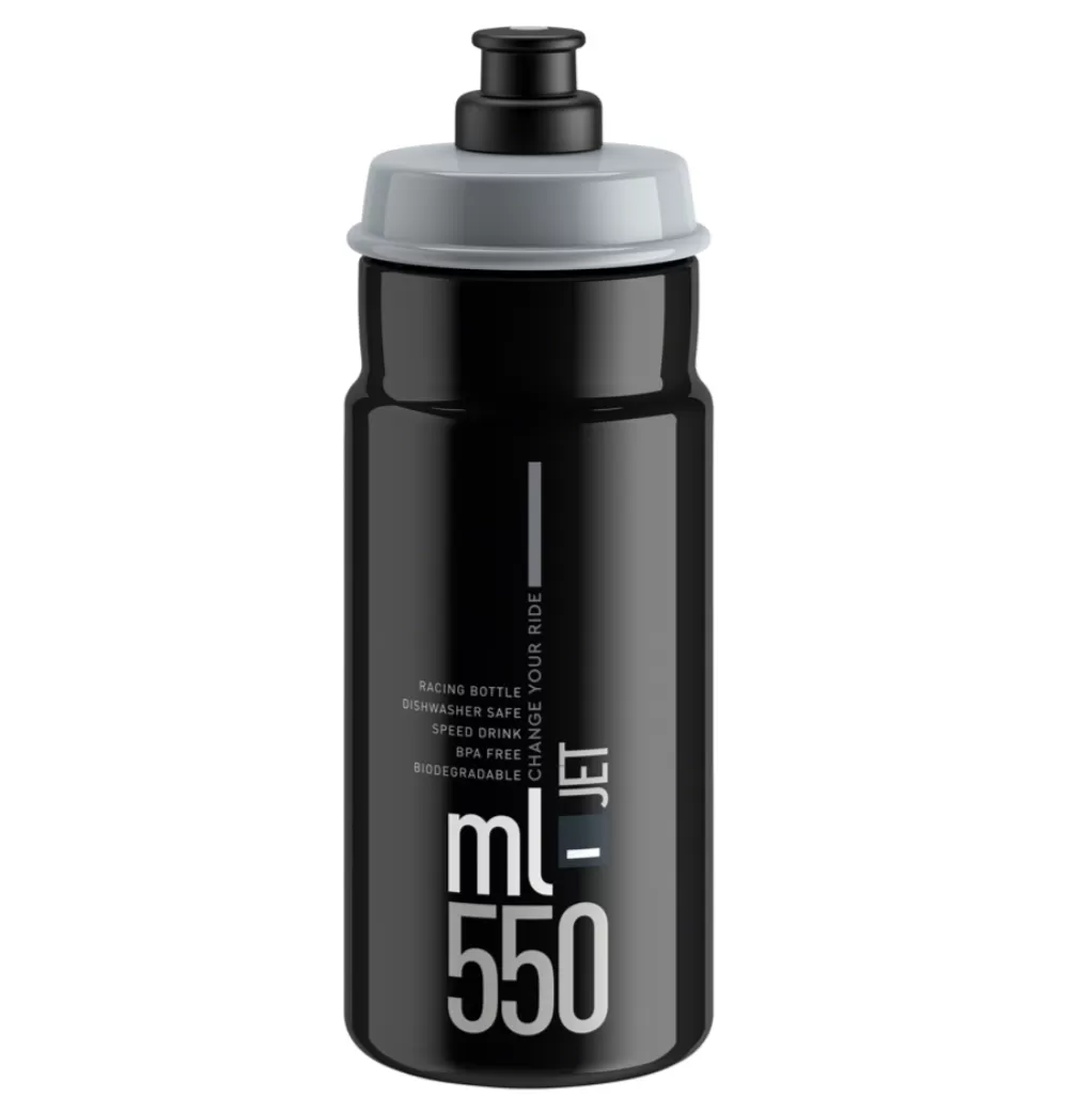 Elite SRL Jet Water Bottle 550ml - Black/Gray