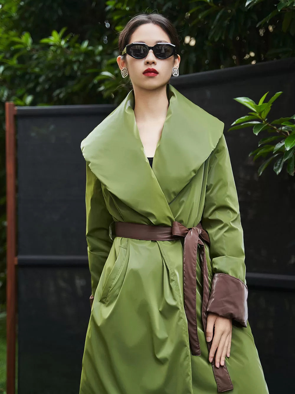 Eloise Belted Goose Down Wrap Coat