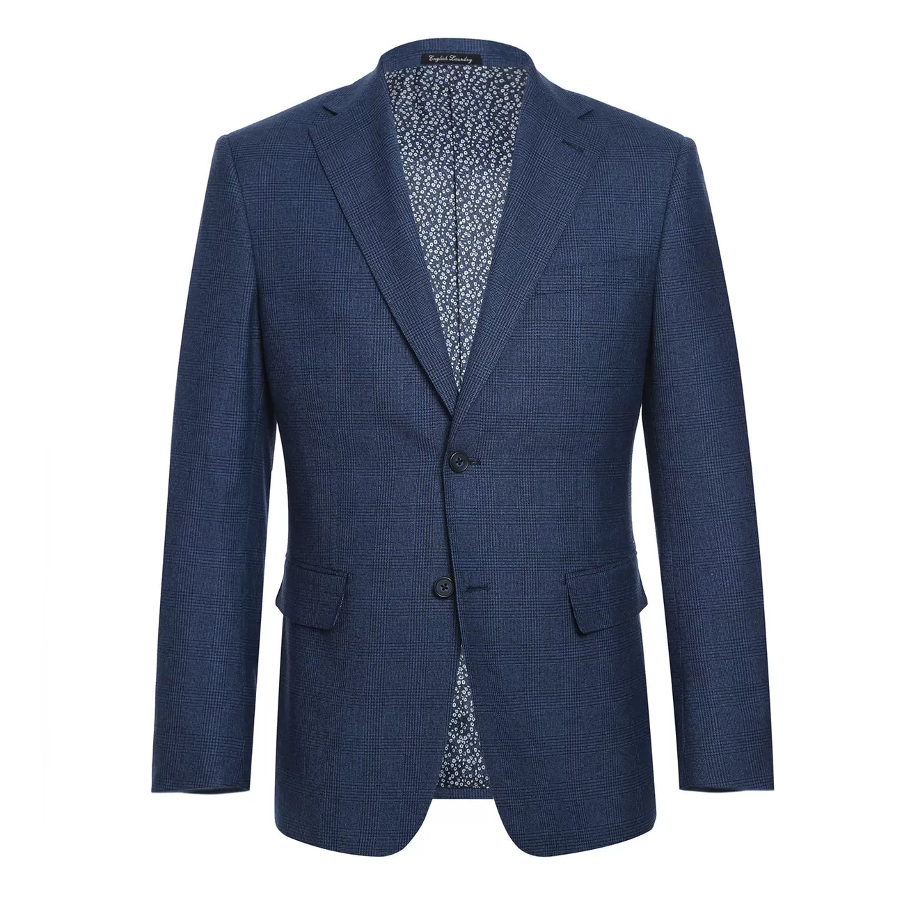 ENGLISH LAUNDRY Wool Blue Checked Notch Suit 52-50-095