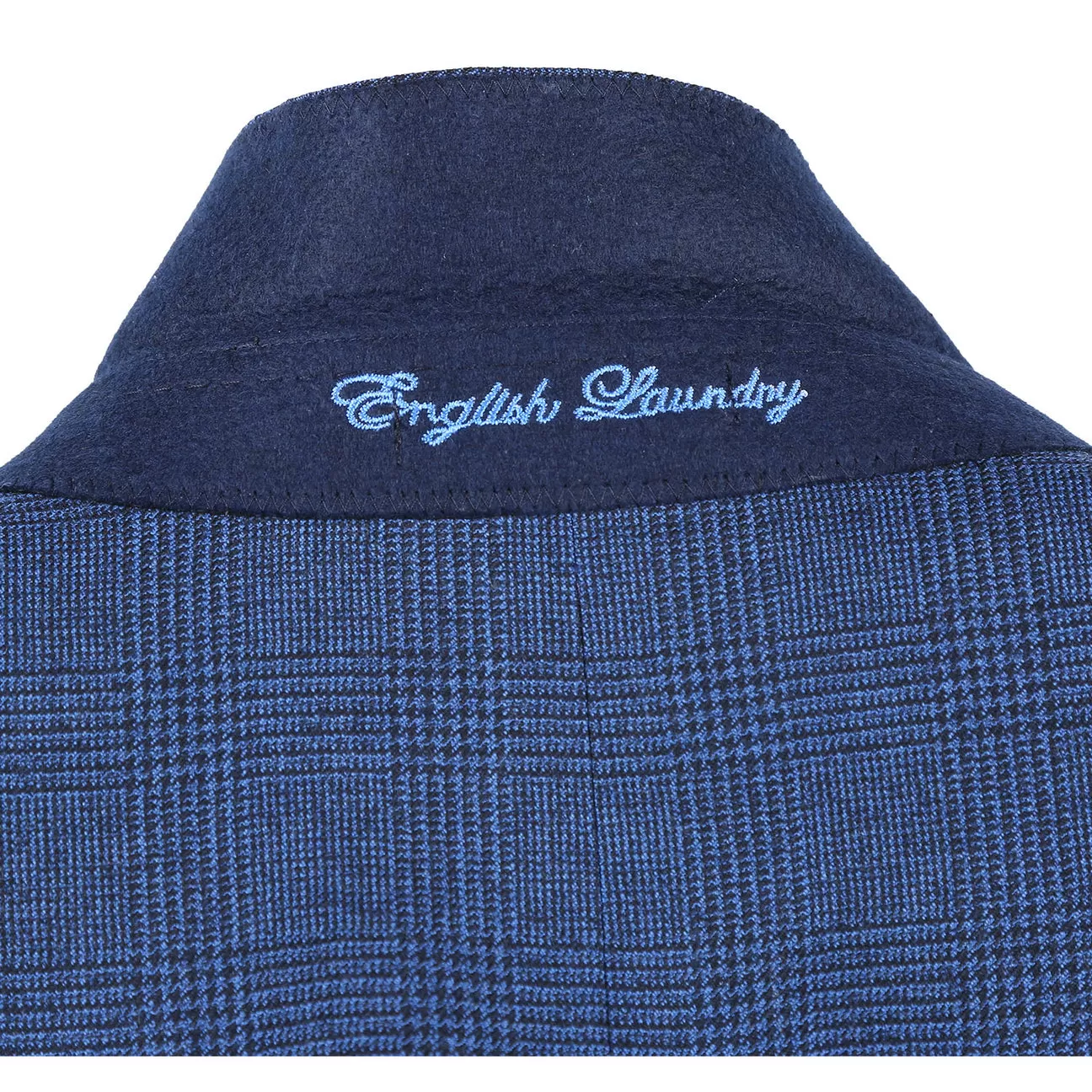 ENGLISH LAUNDRY Wool Blue Checked Notch Suit 52-50-095