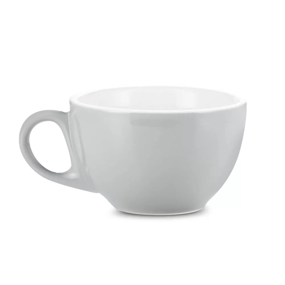 Espresso Parts Porcelain Cappuccino Cup & Saucer - Gray (6oz/195ml)