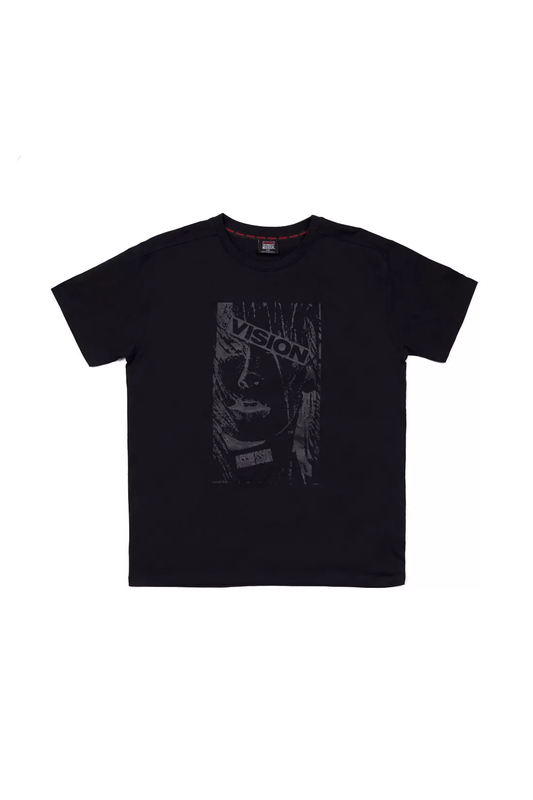 Face Print Logo T-Shirt - Black