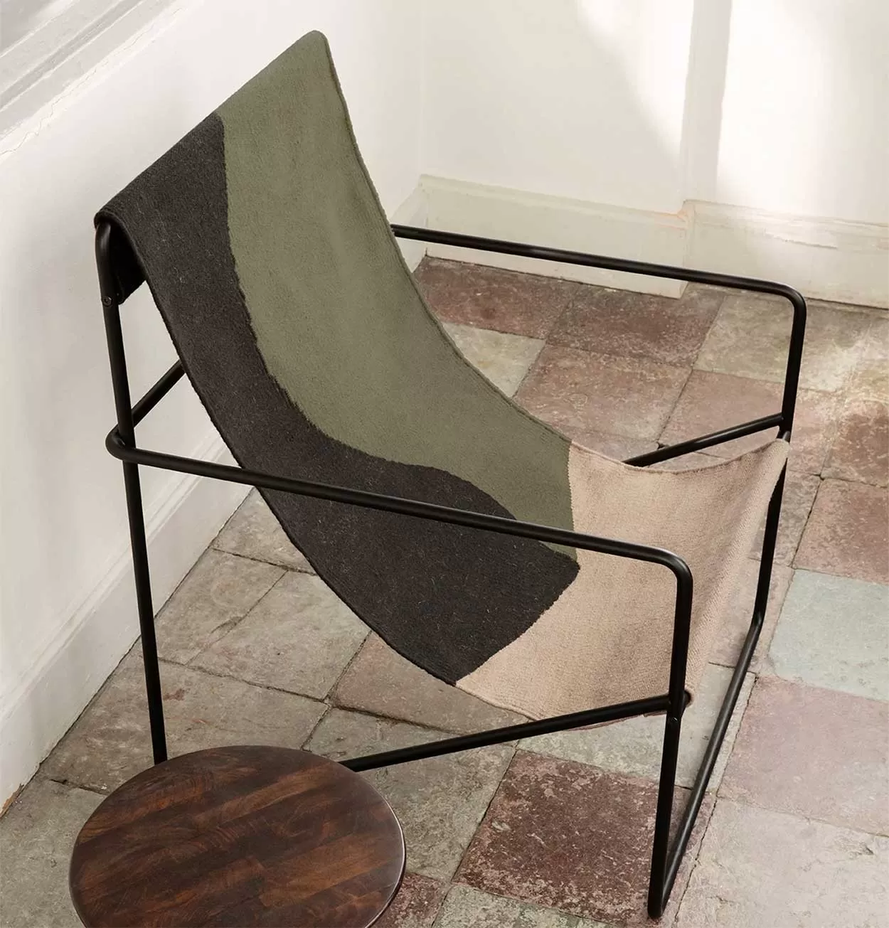 Ferm Living Desert Lounge Chair in Black & Dune