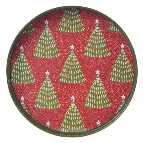 Filigree Trees 15 Inch Round Tray