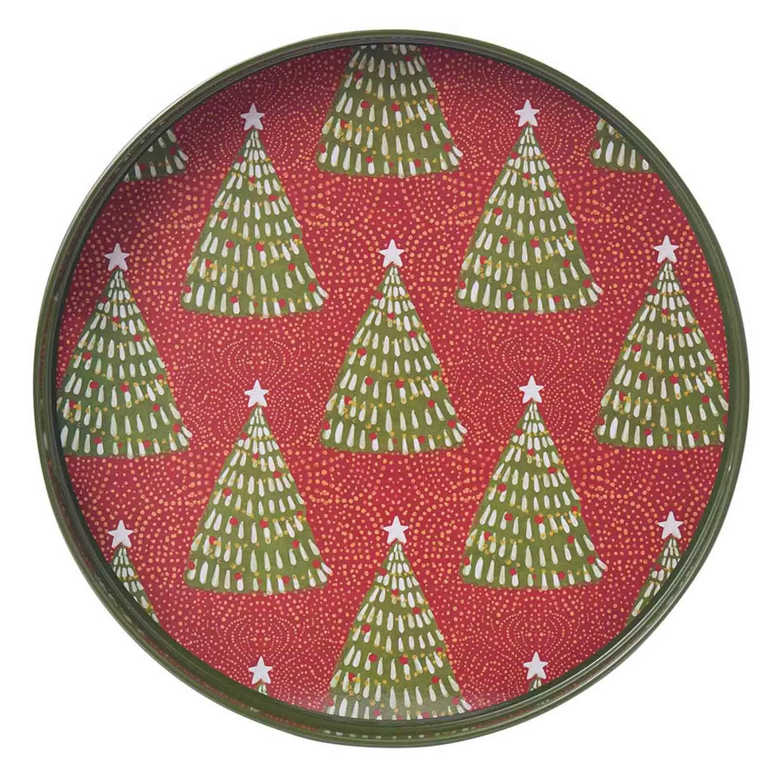 Filigree Trees 15 Inch Round Tray