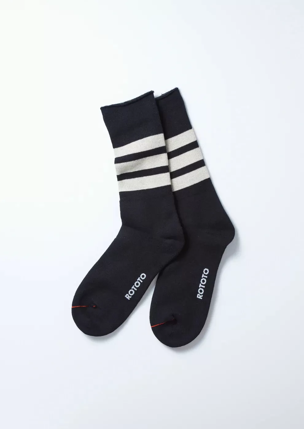 Fine Pile Stripe Crew Socks