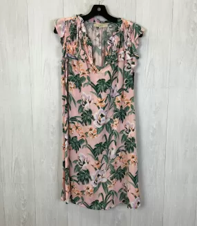 Floral Print Dress Casual Short Loft, Size S