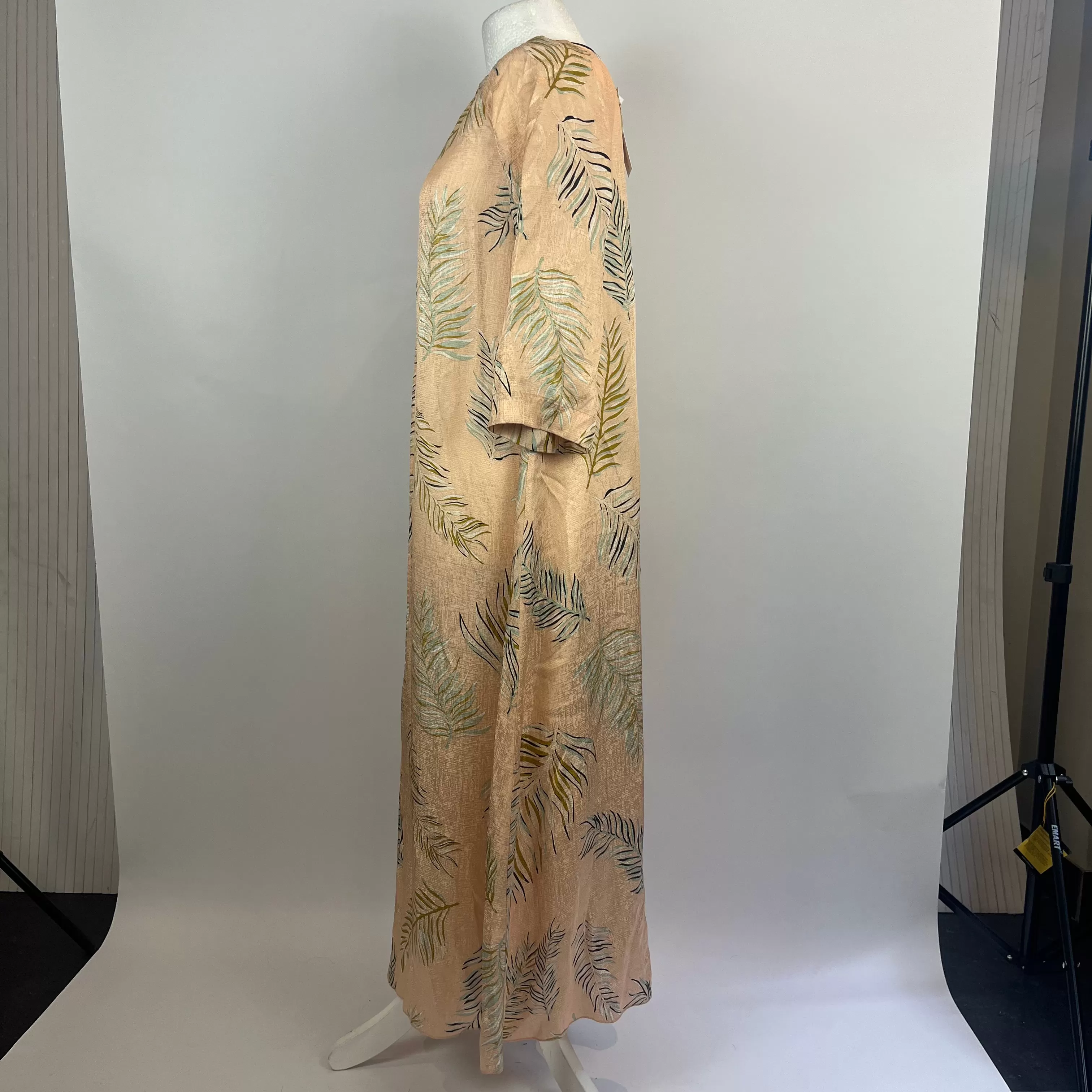 Forte Forte Peach & Green Fern Pint Silk Maxi Dress XS/S/M/L