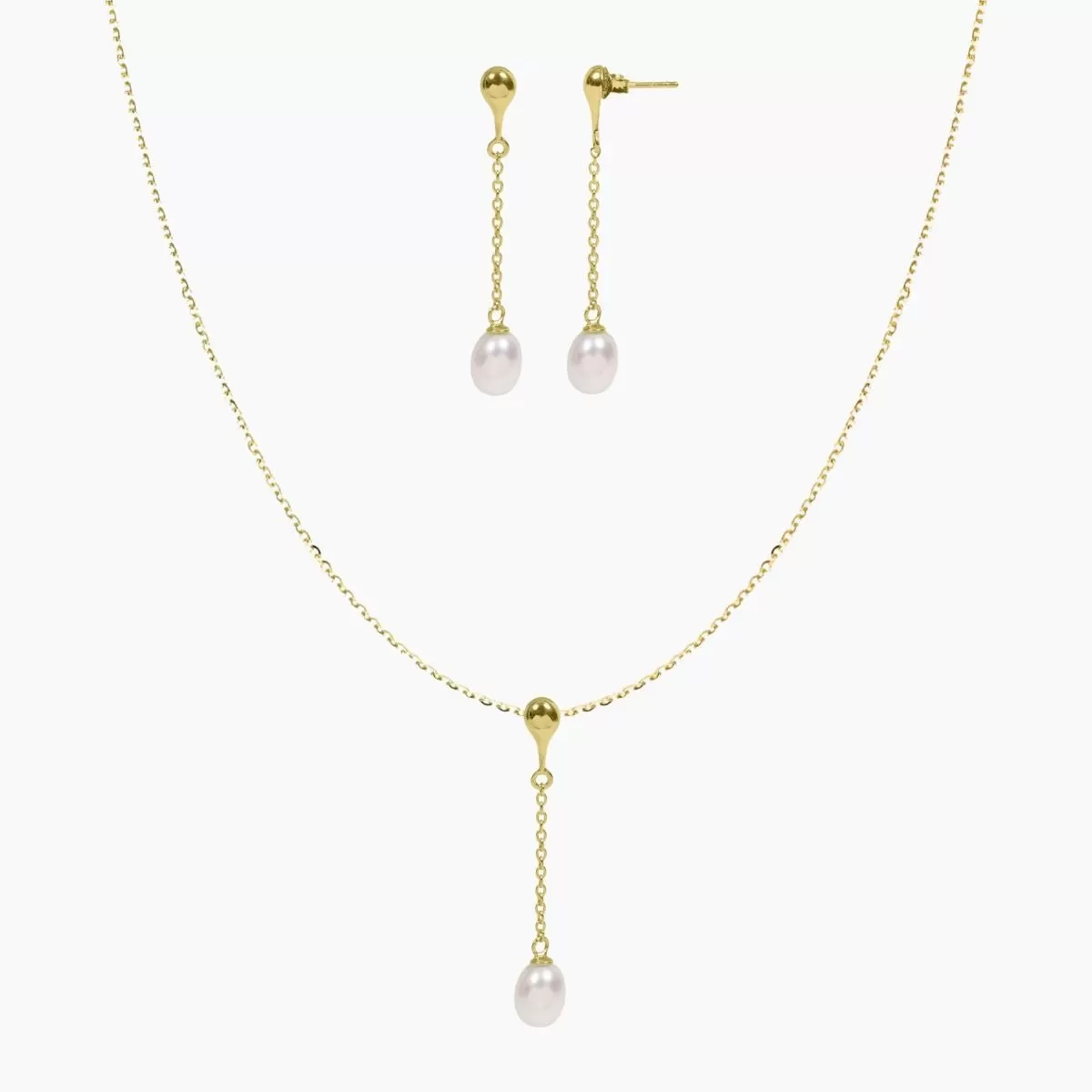 Freshwater Pearl Drop Necklace & Earring Set