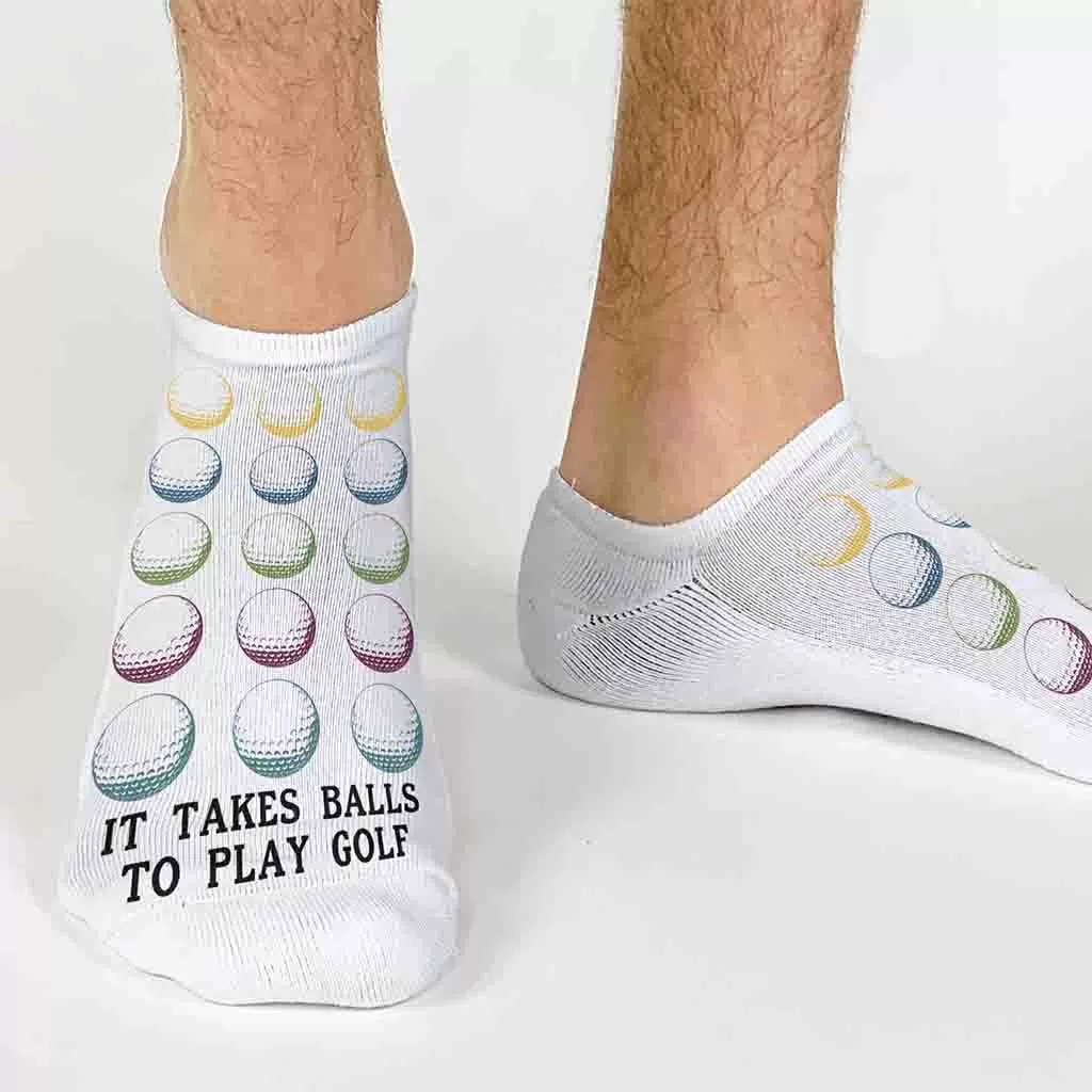 Funny Golf Socks for Him or Her, It Takes Balls to Play Golf