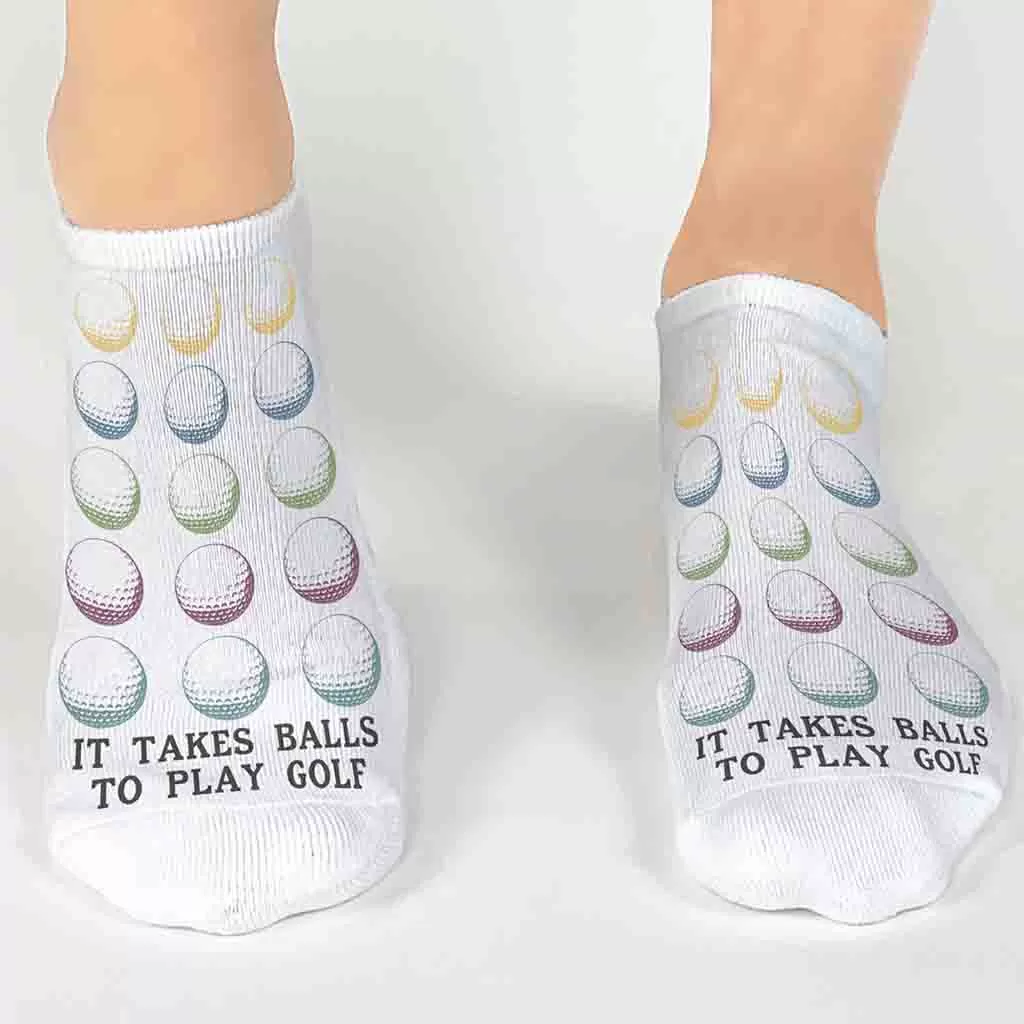 Funny Golf Socks for Him or Her, It Takes Balls to Play Golf