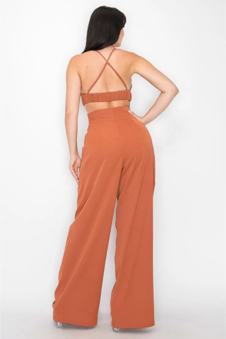 Gina Crop Bralette & Wide Leg Trousers (Sold Separately)