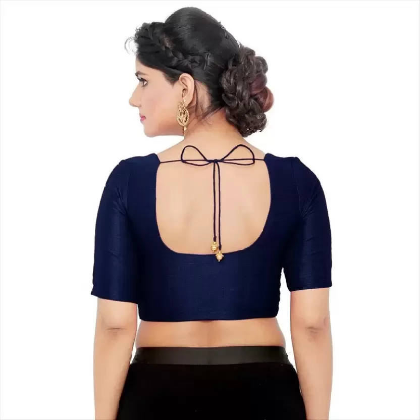 Gorgeous Blue Color Designer Art Silk Stitching Blouse For Women