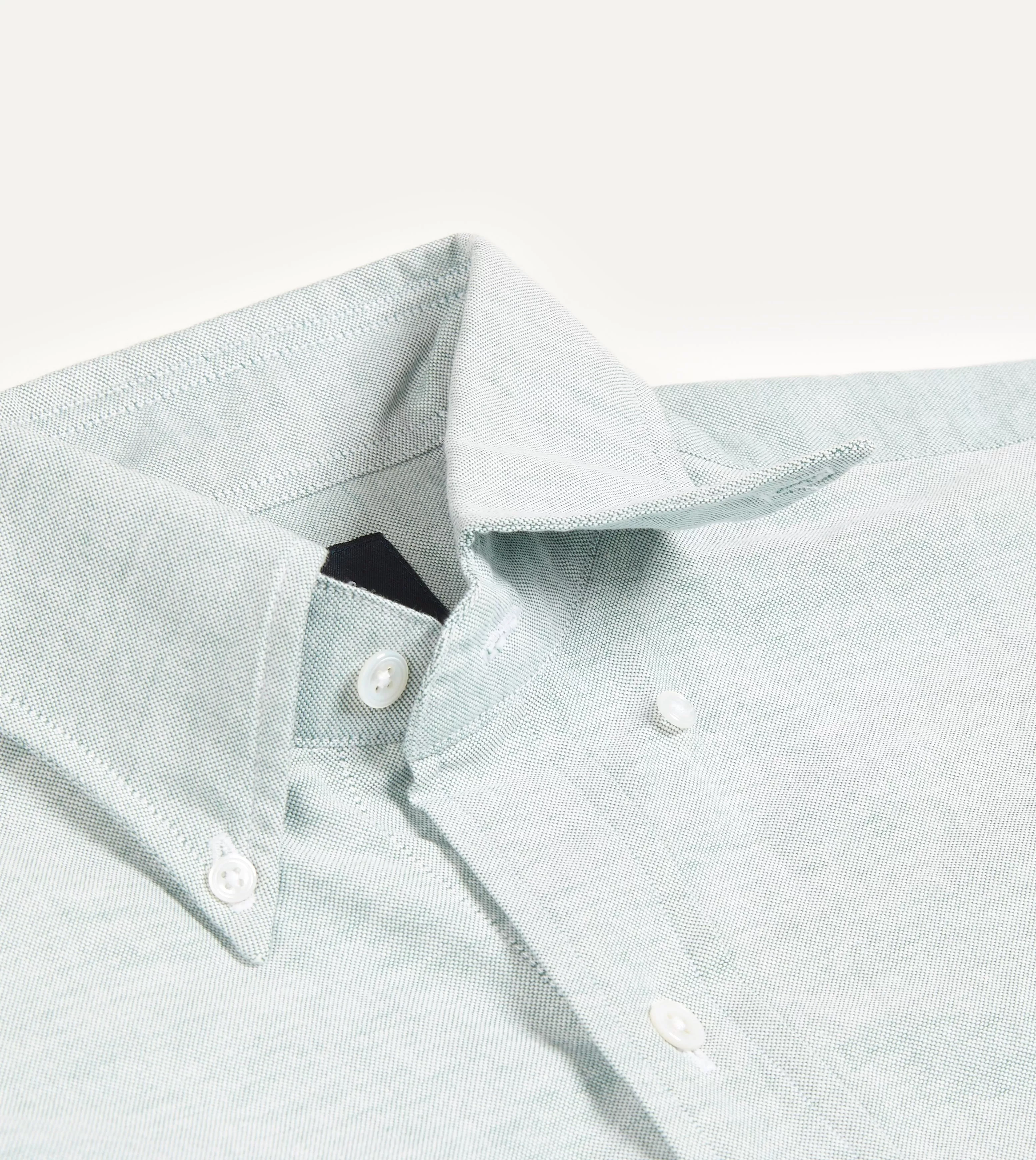 Green Cotton Oxford Cloth Button-Down Shirt