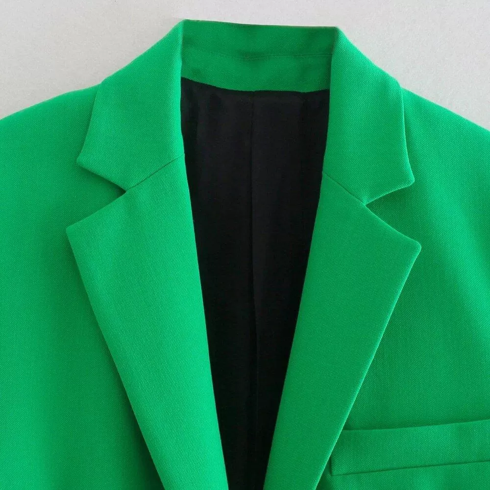 Green Mini Skirt Suit