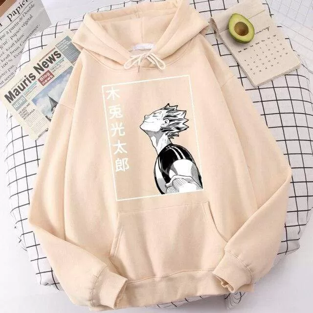 Haikyuu Bokuto Koutarou Print Hoodies Men Hip Hop Casual Streetwear Fashion Funny Sweatshirts Kuroo Anime Casual Hooded Mens