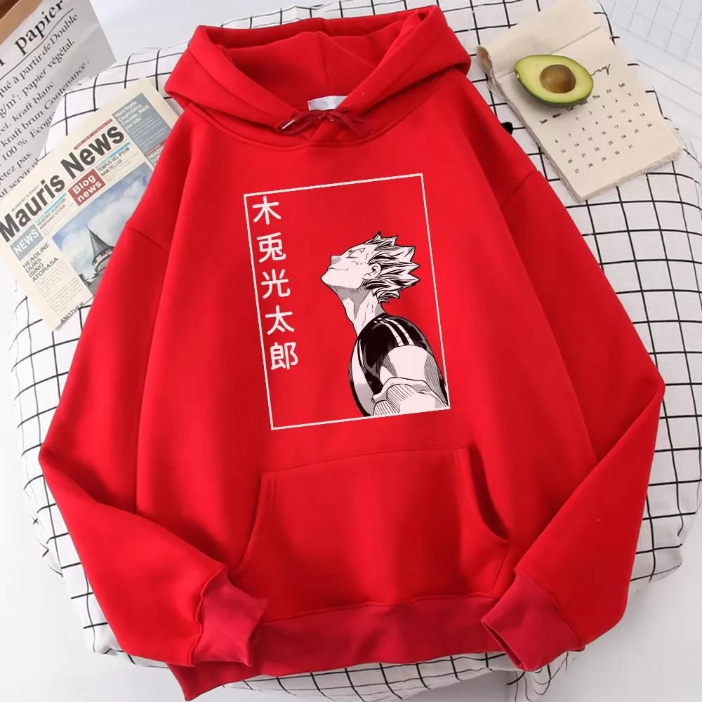 Haikyuu Bokuto Koutarou Print Hoodies Men Hip Hop Casual Streetwear Fashion Funny Sweatshirts Kuroo Anime Casual Hooded Mens