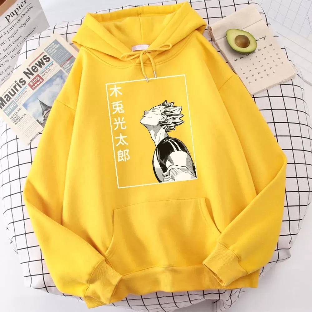 Haikyuu Bokuto Koutarou Print Hoodies Men Hip Hop Casual Streetwear Fashion Funny Sweatshirts Kuroo Anime Casual Hooded Mens