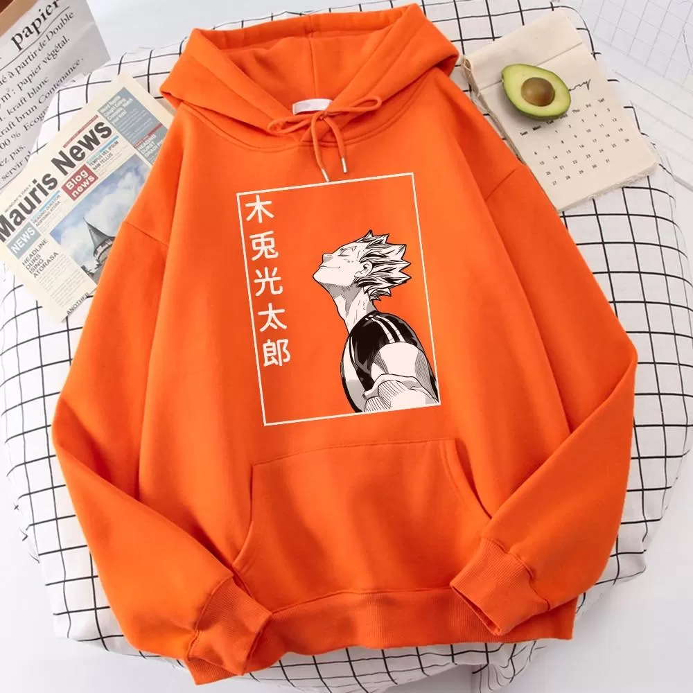 Haikyuu Bokuto Koutarou Print Hoodies Men Hip Hop Casual Streetwear Fashion Funny Sweatshirts Kuroo Anime Casual Hooded Mens