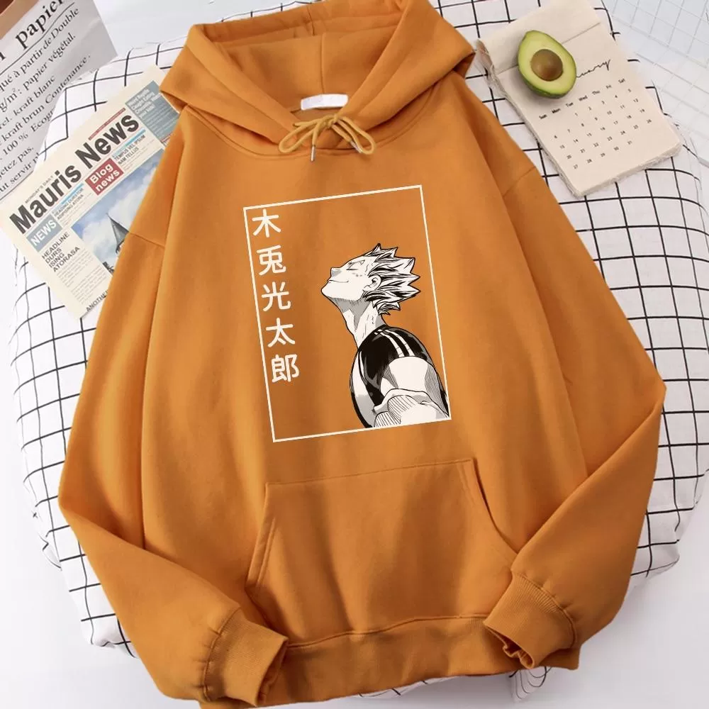 Haikyuu Bokuto Koutarou Print Hoodies Men Hip Hop Casual Streetwear Fashion Funny Sweatshirts Kuroo Anime Casual Hooded Mens