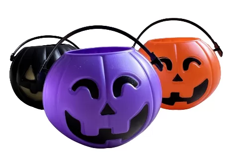 Halloween Pumpkin Bucket Trio