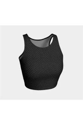 Herringbone Dark Print Athletic Top