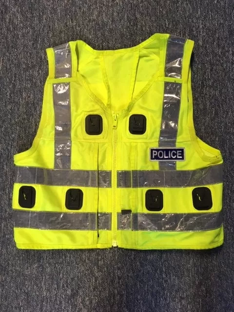 Hi Vis Tactical Duty Vest Model 511, Strathclyde Police, POLICE marked, chequerboard (Used – Grade A)