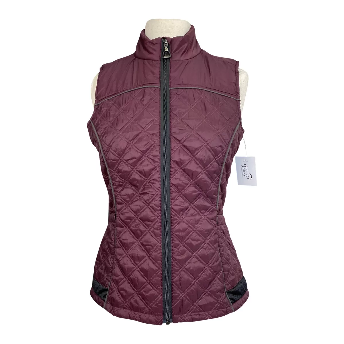 Irideon 'Vinyasa' Quilted Vest in Merlot - Women's XS