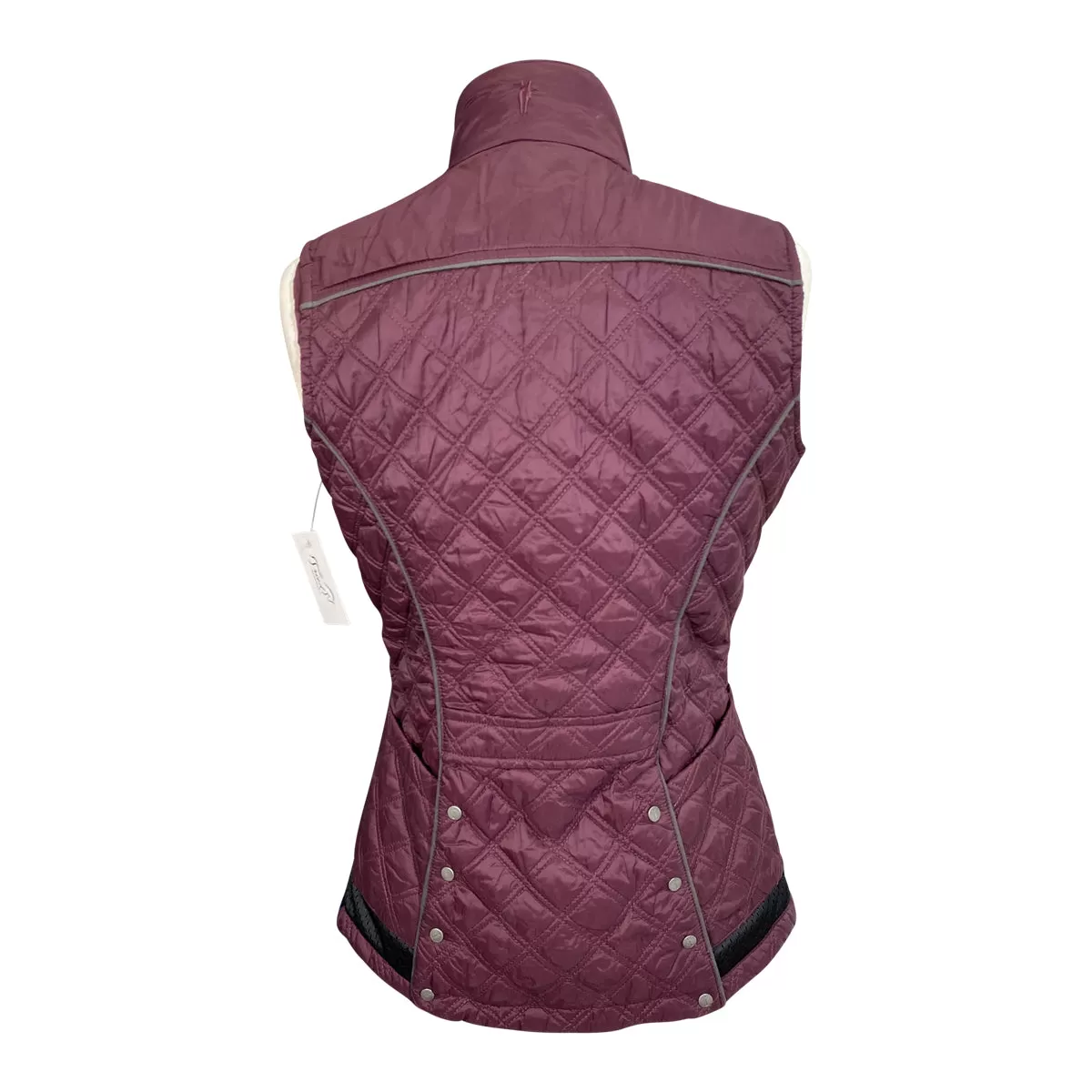 Irideon 'Vinyasa' Quilted Vest in Merlot - Women's XS