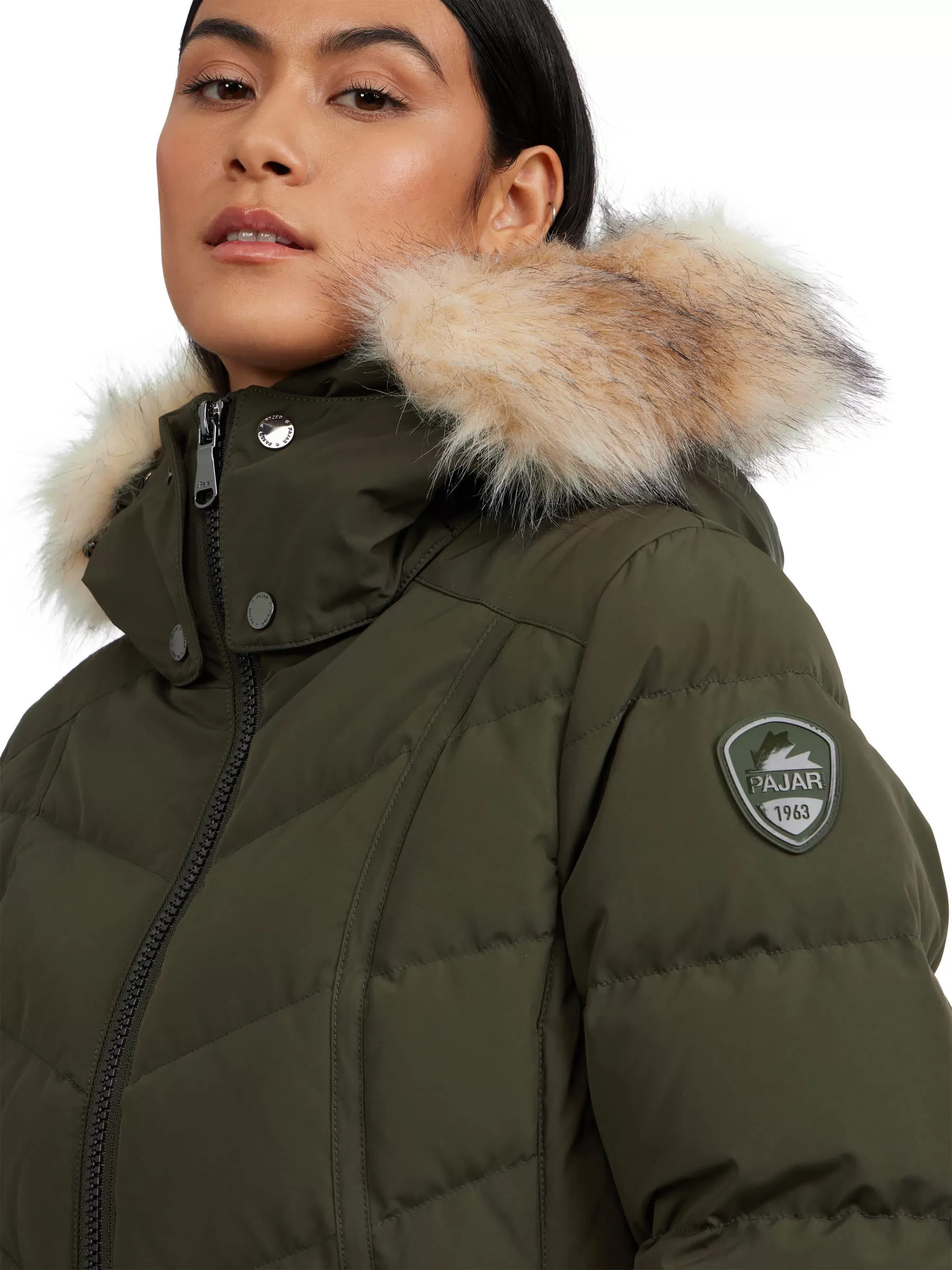 January Women's Puffer w/ faux fur trim