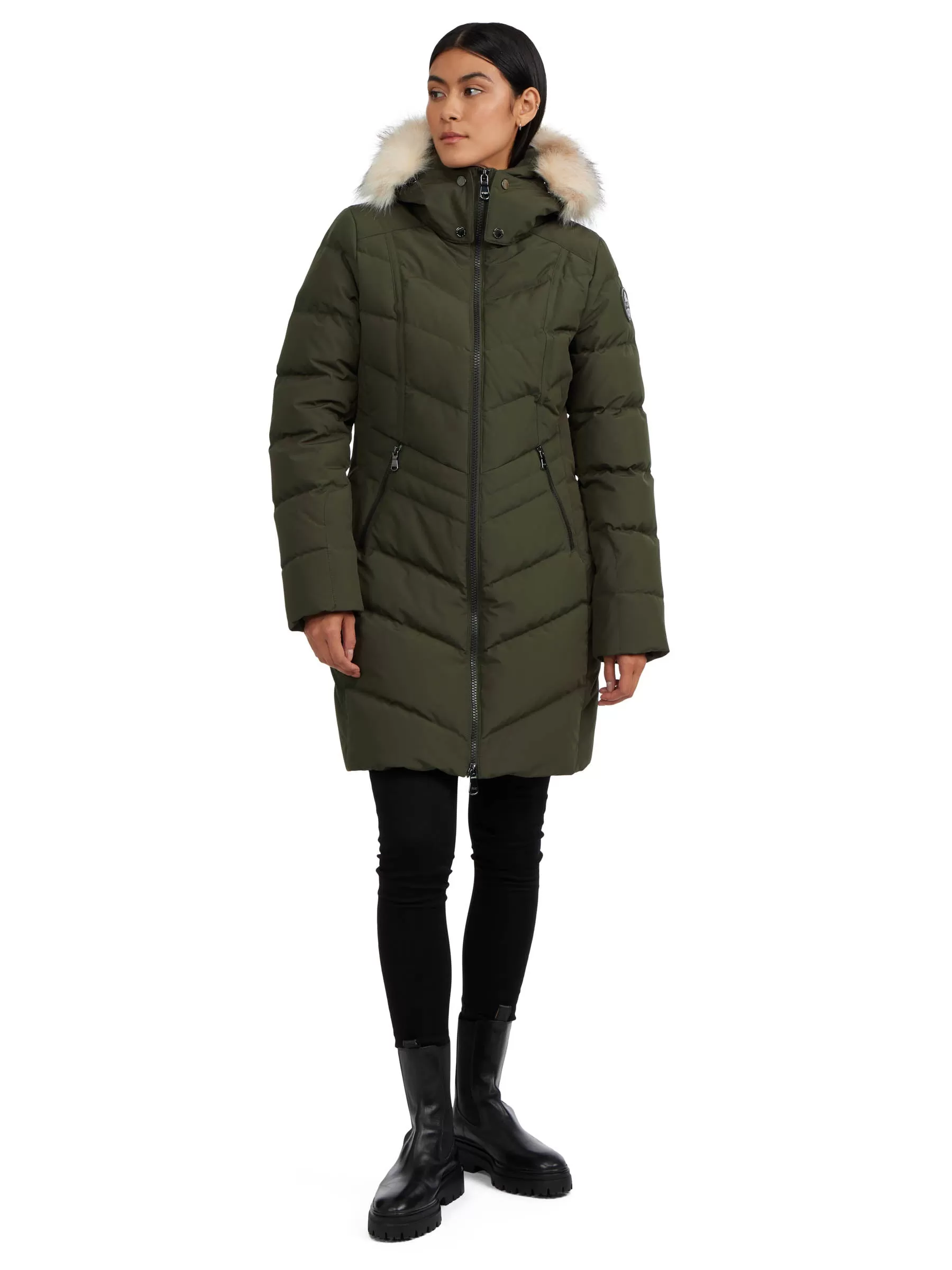 January Women's Puffer w/ faux fur trim