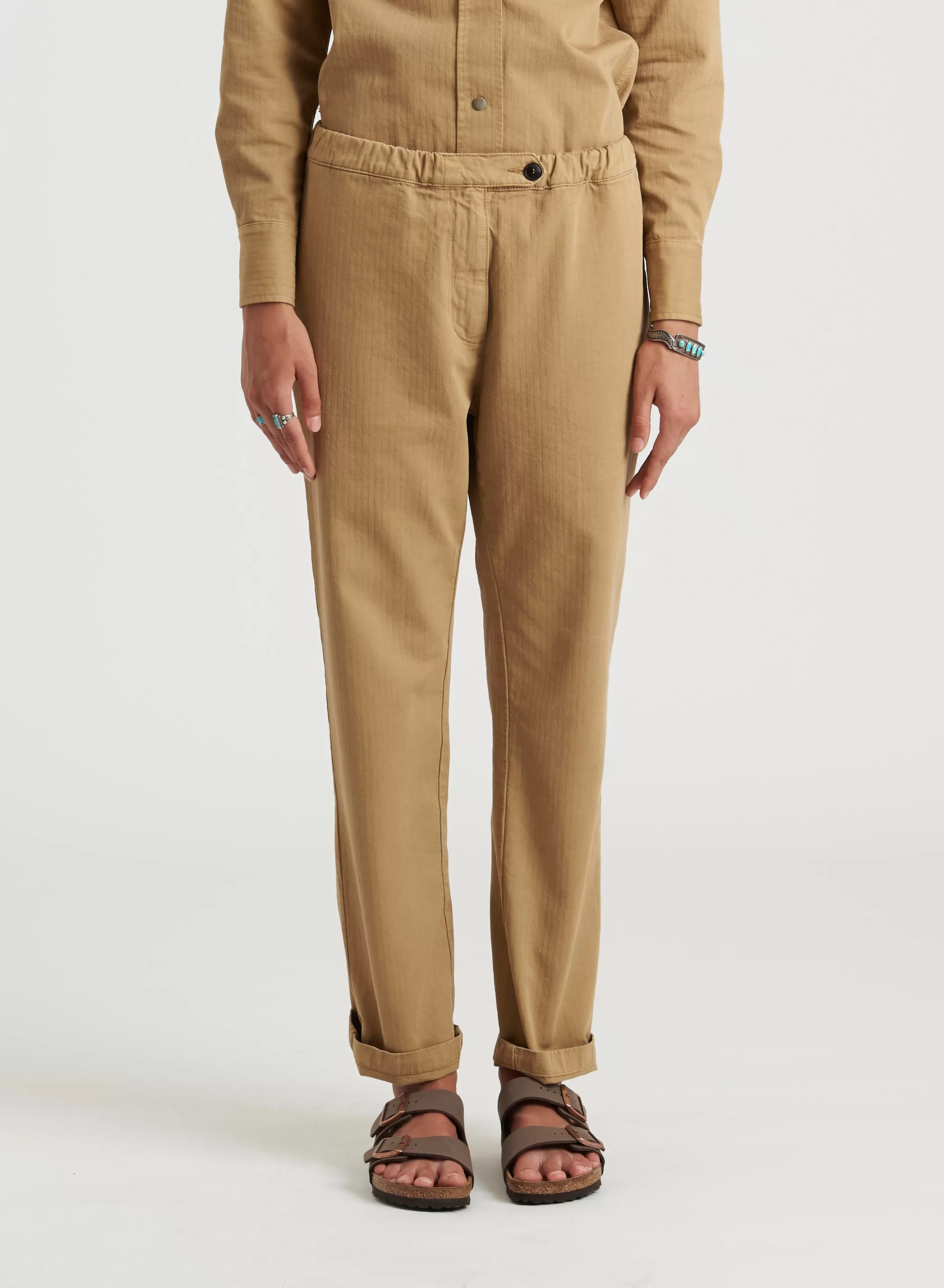 JOLE COTTON CHINO PANTS IN CAMEL