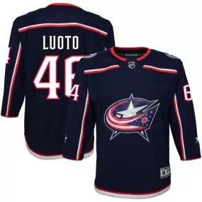 Joona Luoto Columbus Blue Jackets Youth Home Premier Jersey - Navy