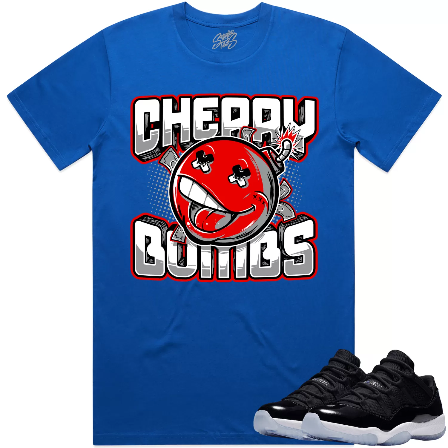 Jordan 11 Low Space Jam 11s Shirt to Match - RED CHERRY BOMBS