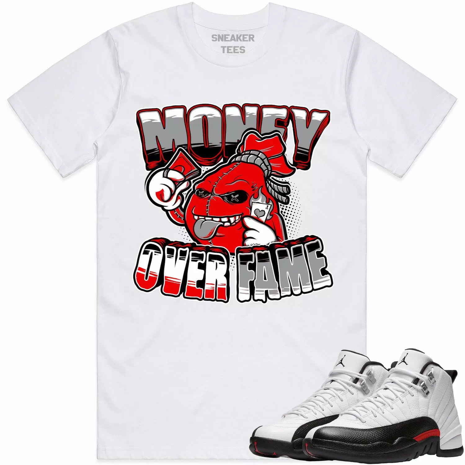 Jordan 12 Red Taxi 12s Shirt to Match - RED MOF