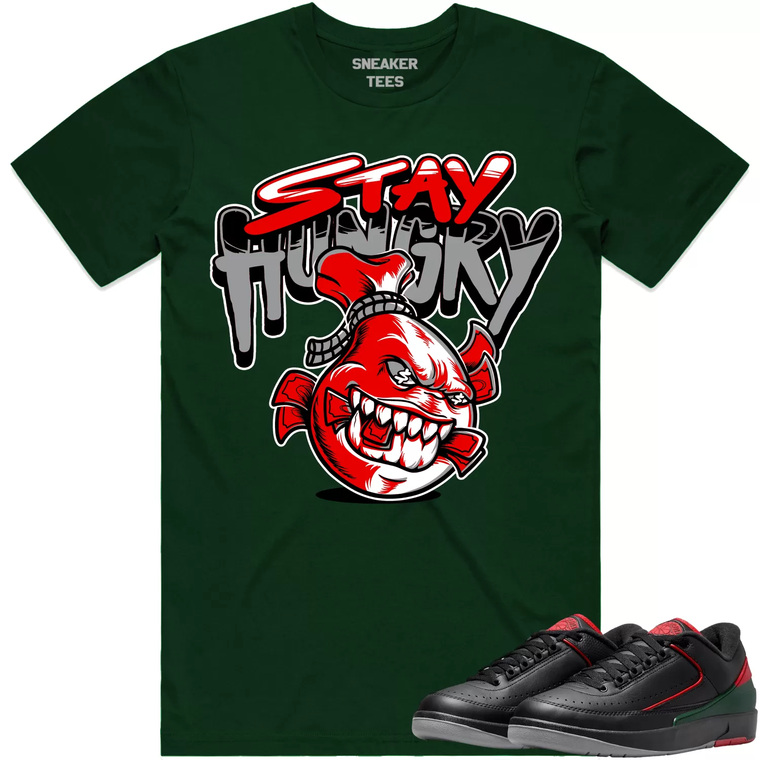 Jordan 2 Low Christmas 2s Shirt to Match - RED STAY HUNGRY