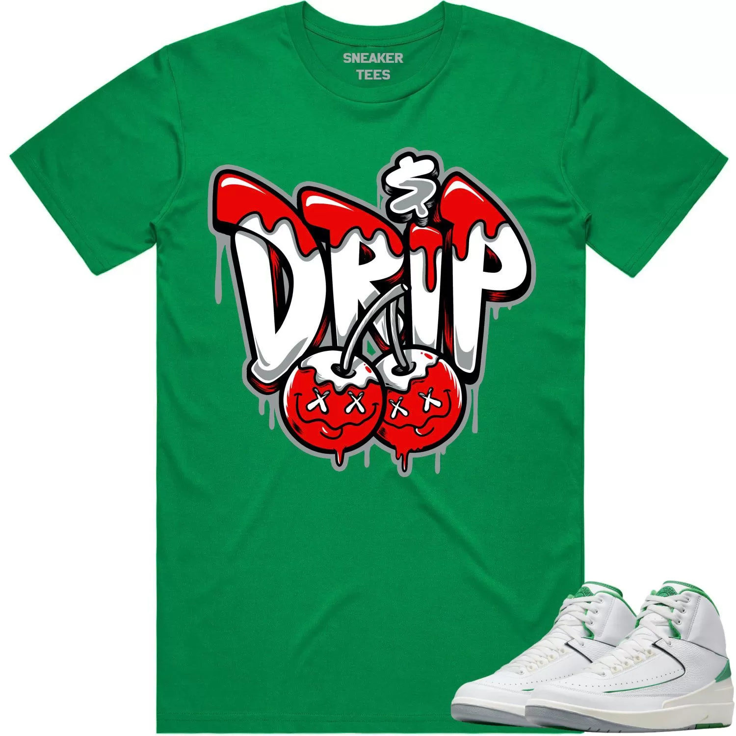 Jordan 2 Lucky Green 2s Shirt to Match - RED MONEY DRIP